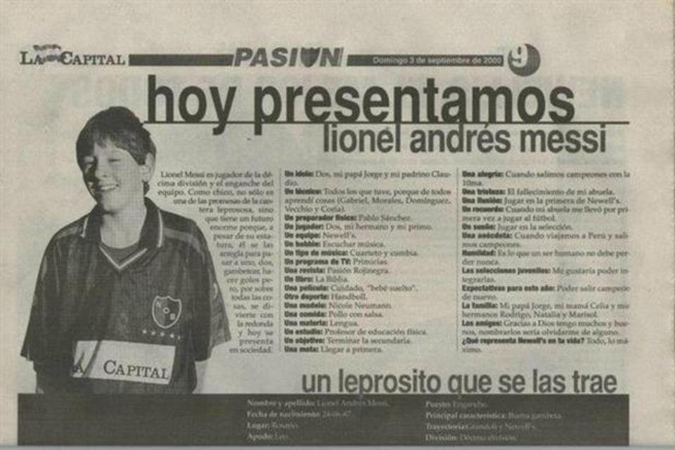 La première interview de Lionel Messi